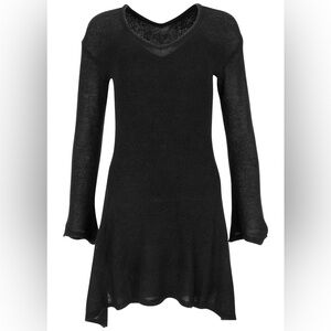 VENUS Black Long Sleeve Sweater Dress